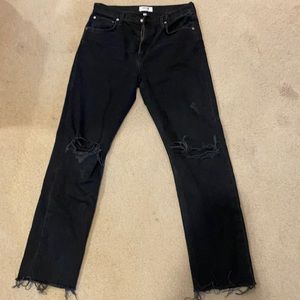 Agolde black distressed jeans size 29